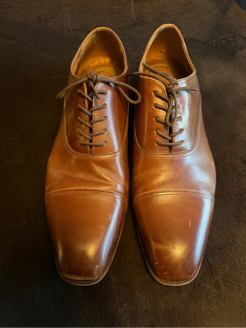 4 Pairs of Men's Black & Brown Leather Dress Shoes